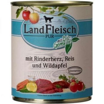 Landfleisch Classic Rinderherz, Reis & Wildapfel 800 g