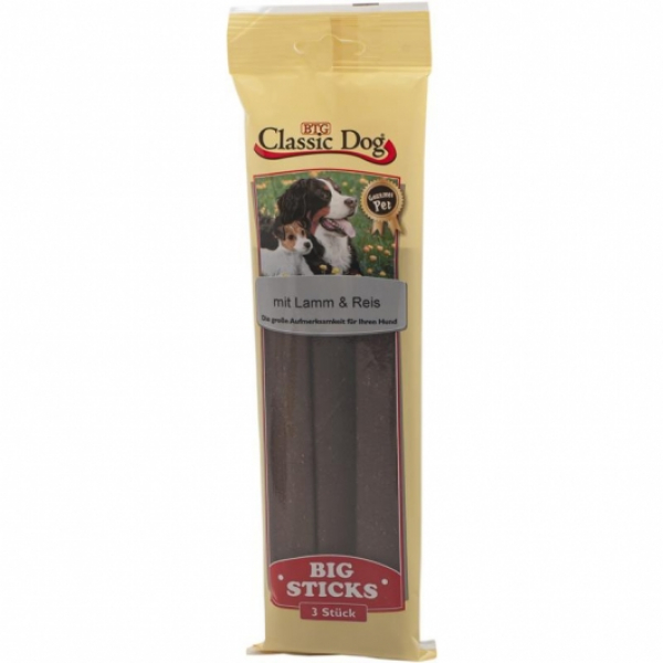 Classic Dog Big Sticks Lamm & Reis 3er Pack