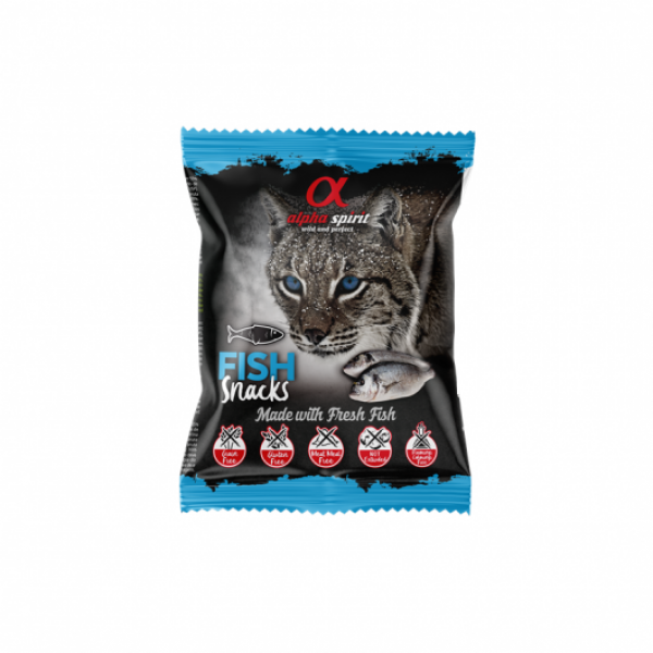 alpha spirit Cat Snacks Bag Fisch - 50g