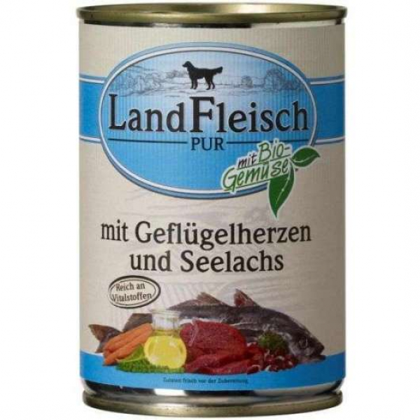 Landfleisch Classic 400g Geflügelherzen & Seelachs