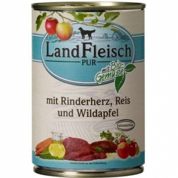 Landfleisch Classic Rinderherz, Reis & Wildapfel 400gr.