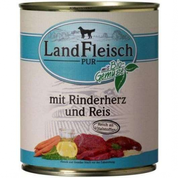 Landfleisch Classic Rinderherzen & Reis 800 g