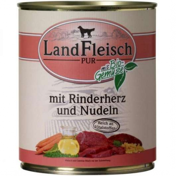 Landfleisch Classic Rinderherzen & Nudeln 800 g