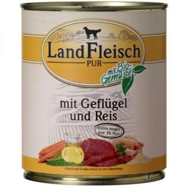 Landfleisch Classic Geflügel & Reis extra mager 800g