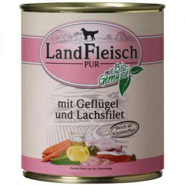 Landfleisch Classic 800g Geflügel & Lachsfilet