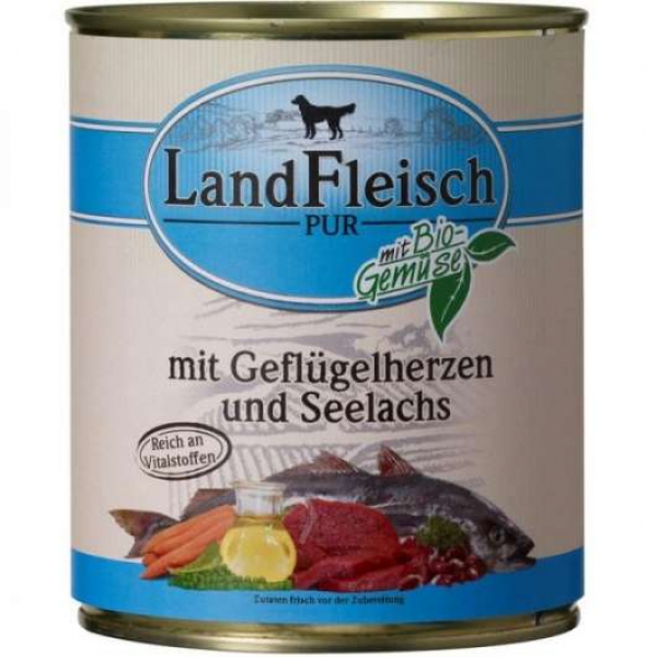 Landfleisch Classic 800g Geflügelherzen & Seelachs